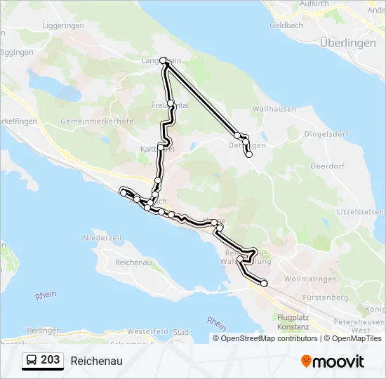 203 Bus Line Map