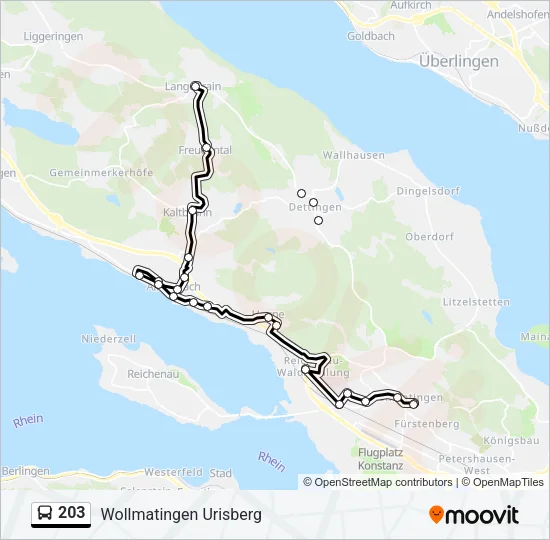 203 Bus Line Map