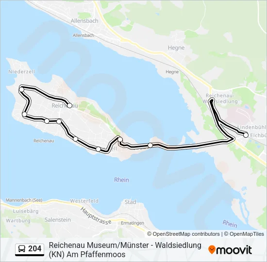 204 Bus Line Map