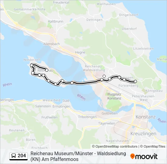 204 Bus Line Map