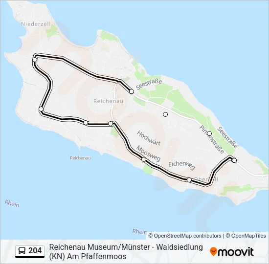 204 Bus Line Map