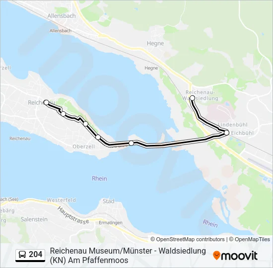 204 Bus Line Map