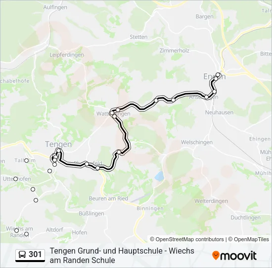 301 Bus Line Map