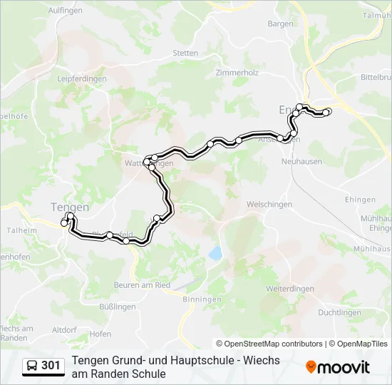 301 Bus Line Map