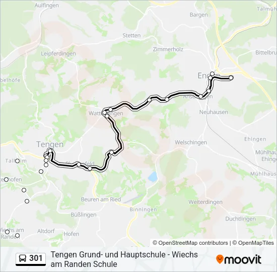 301 Bus Line Map