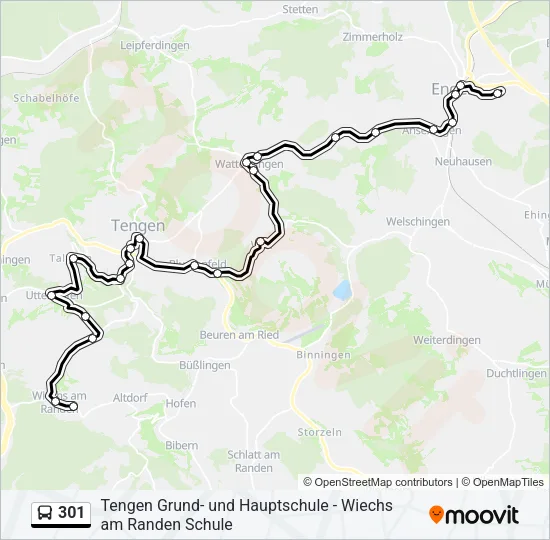301 Bus Line Map
