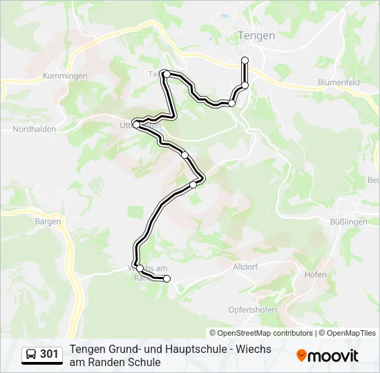 301 Bus Line Map
