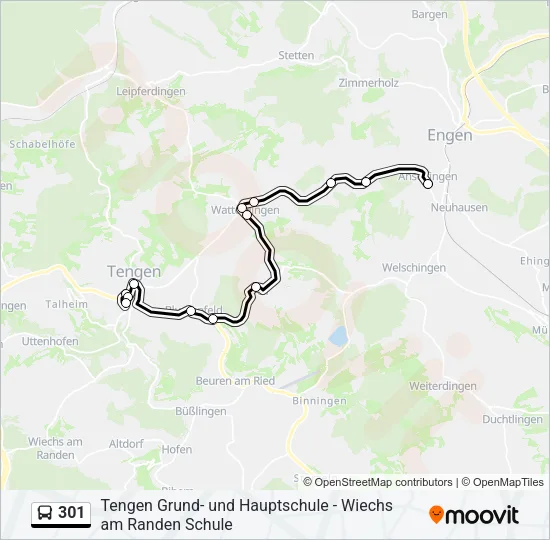 301 Bus Line Map