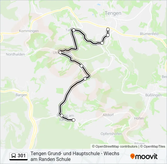 301 Bus Line Map