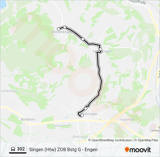 302 Bus Line Map