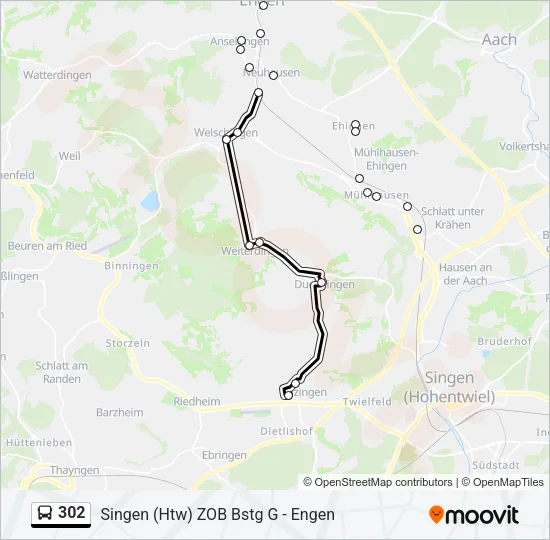 302 Bus Line Map