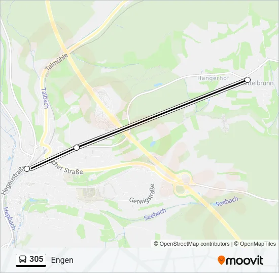 305 Bus Line Map