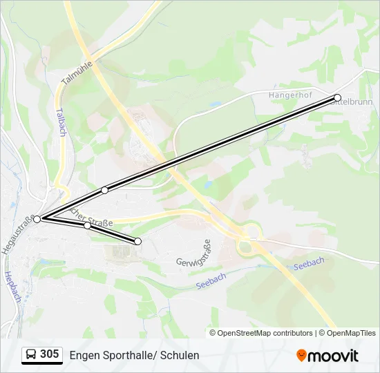 305 Bus Line Map