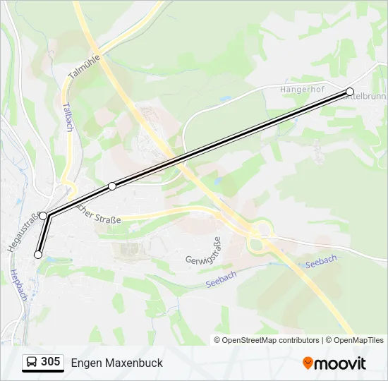305 Bus Line Map