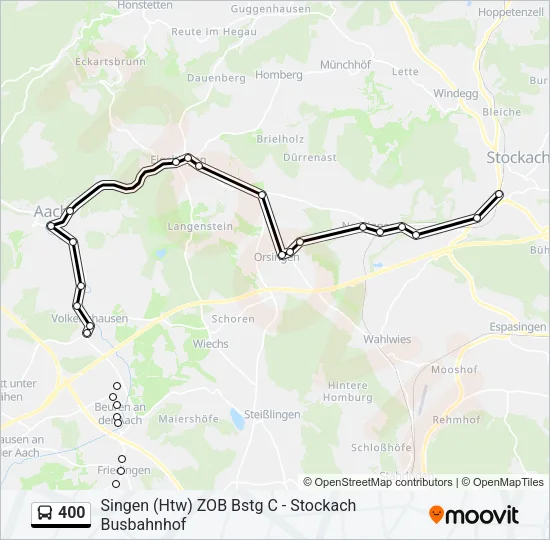 400 Bus Line Map