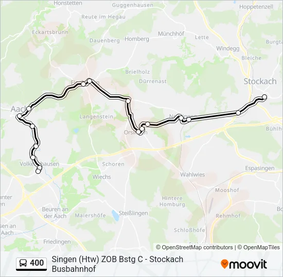 400 Bus Line Map