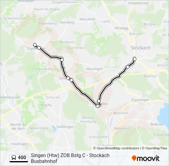 400 Bus Line Map