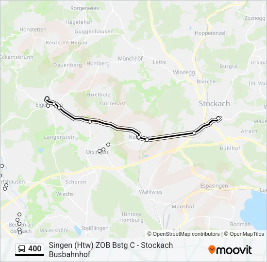 400 Bus Line Map