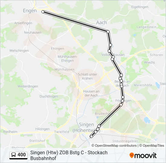 400 Bus Line Map