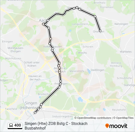 400 Bus Line Map