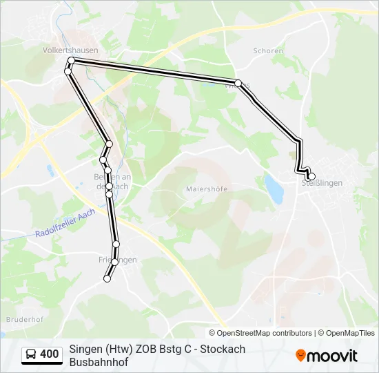 400 Bus Line Map