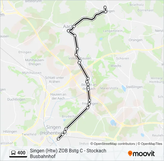 400 Bus Line Map