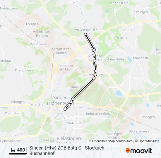 400 Bus Line Map