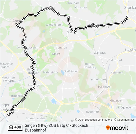 400 Bus Line Map