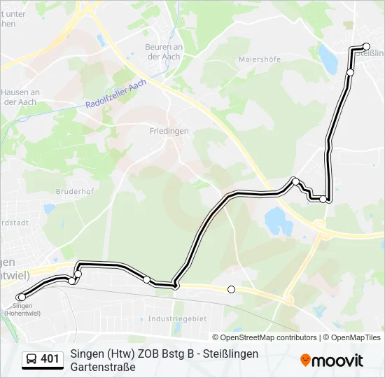 401 Bus Line Map