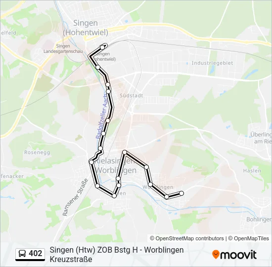 402 Bus Line Map