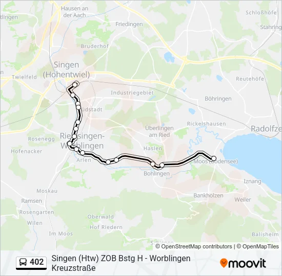402 Bus Line Map