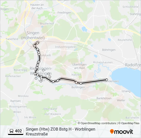 402 Bus Line Map