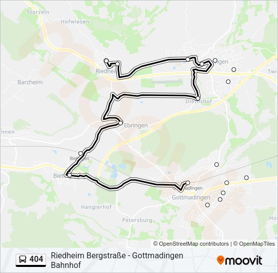 404 Bus Line Map