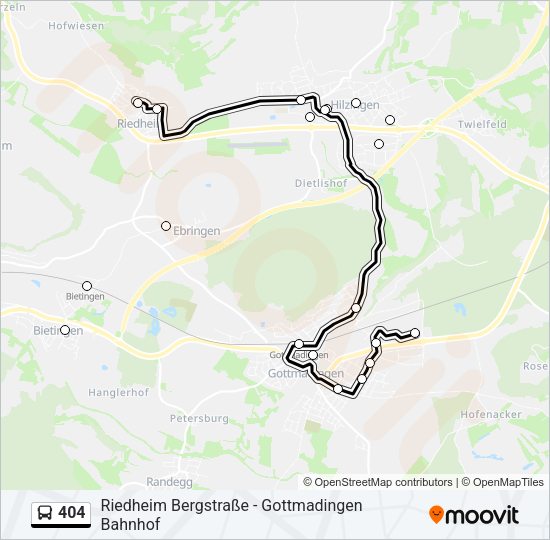 404 Bus Line Map