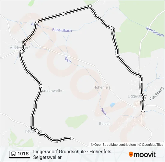 101S Bus Line Map