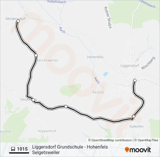 101S Bus Line Map