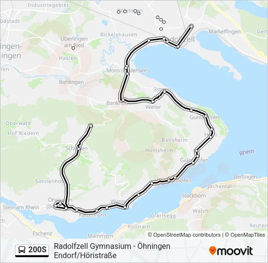 200S Bus Line Map