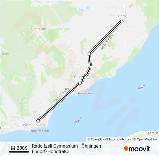 200S Bus Line Map