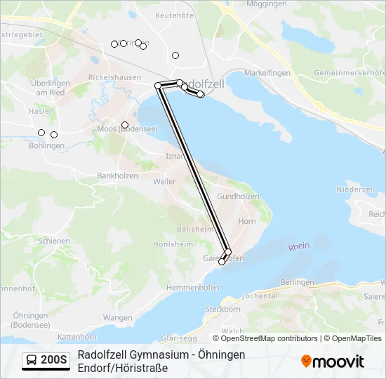 200S Bus Line Map