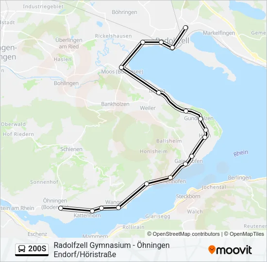 200S Bus Line Map