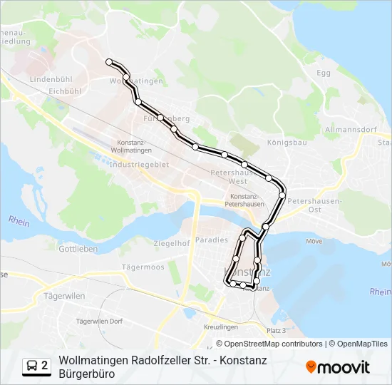 2 Bus Line Map