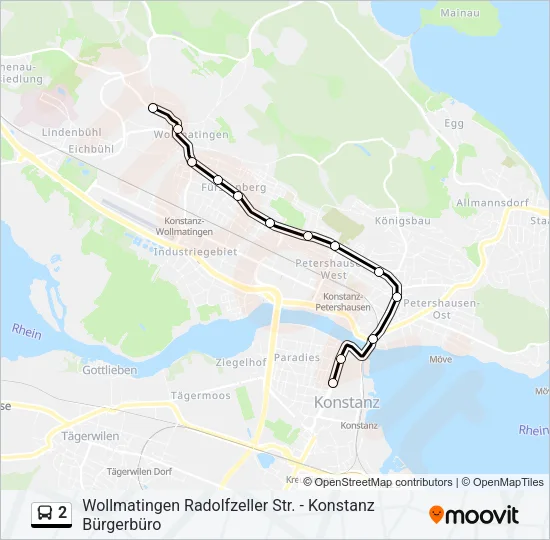 2 Bus Line Map