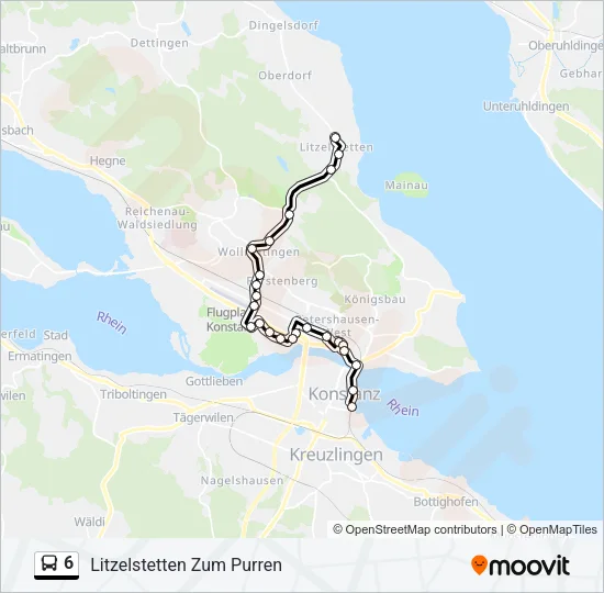 6 Bus Line Map