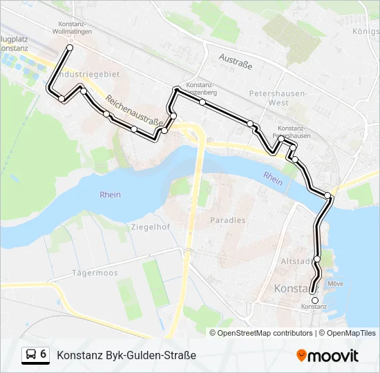 6 Bus Line Map