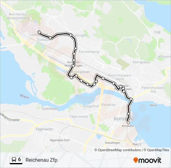 6 Bus Line Map