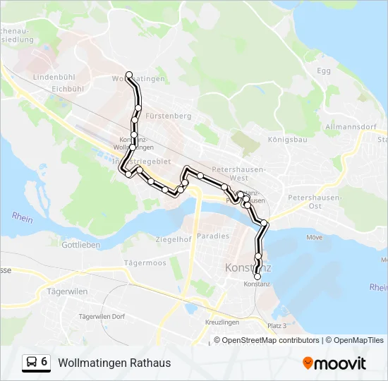 6 Bus Line Map