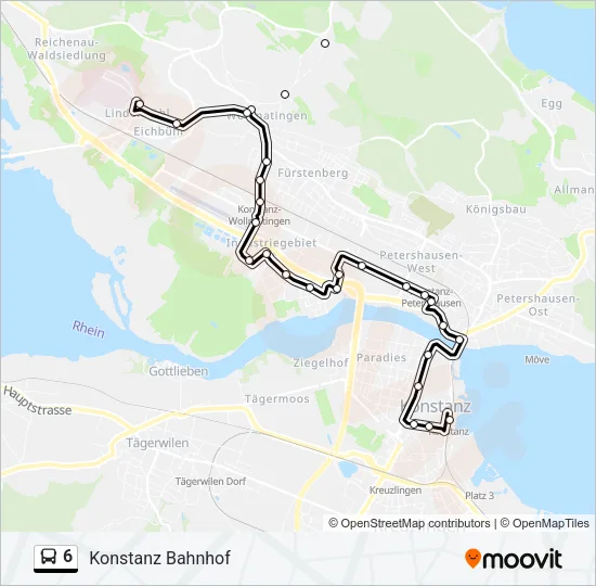 6 Bus Line Map
