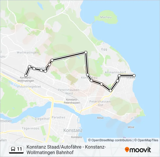 11 Bus Line Map