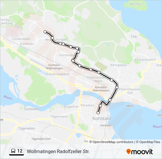 12 Bus Line Map