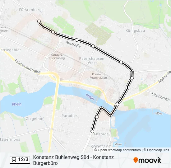 12/3 Bus Line Map